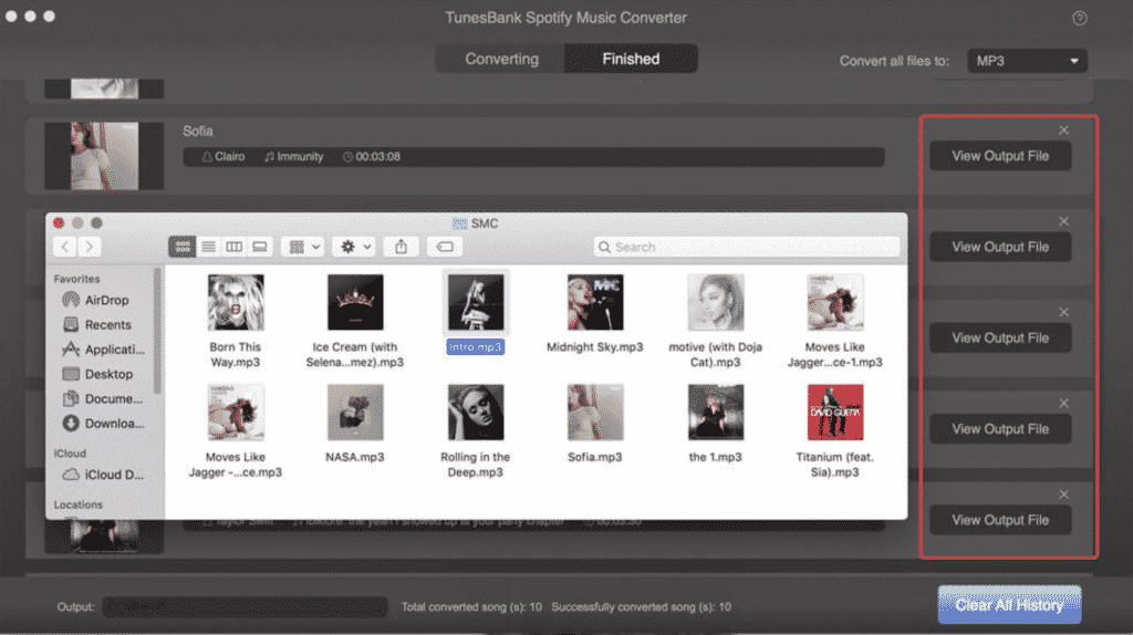 Папка с готовыми MP3 после конвертации Spotify