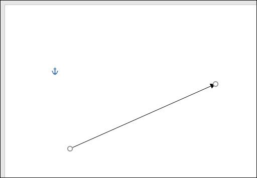 Пример готовой базовой стрелки в Word