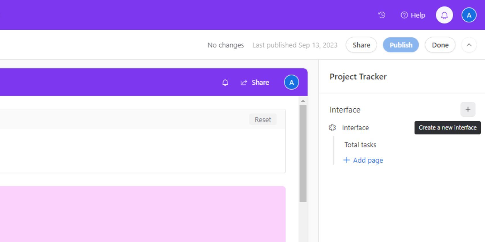 Скриншот Airtable: пример списка интерфейсов в одной базе