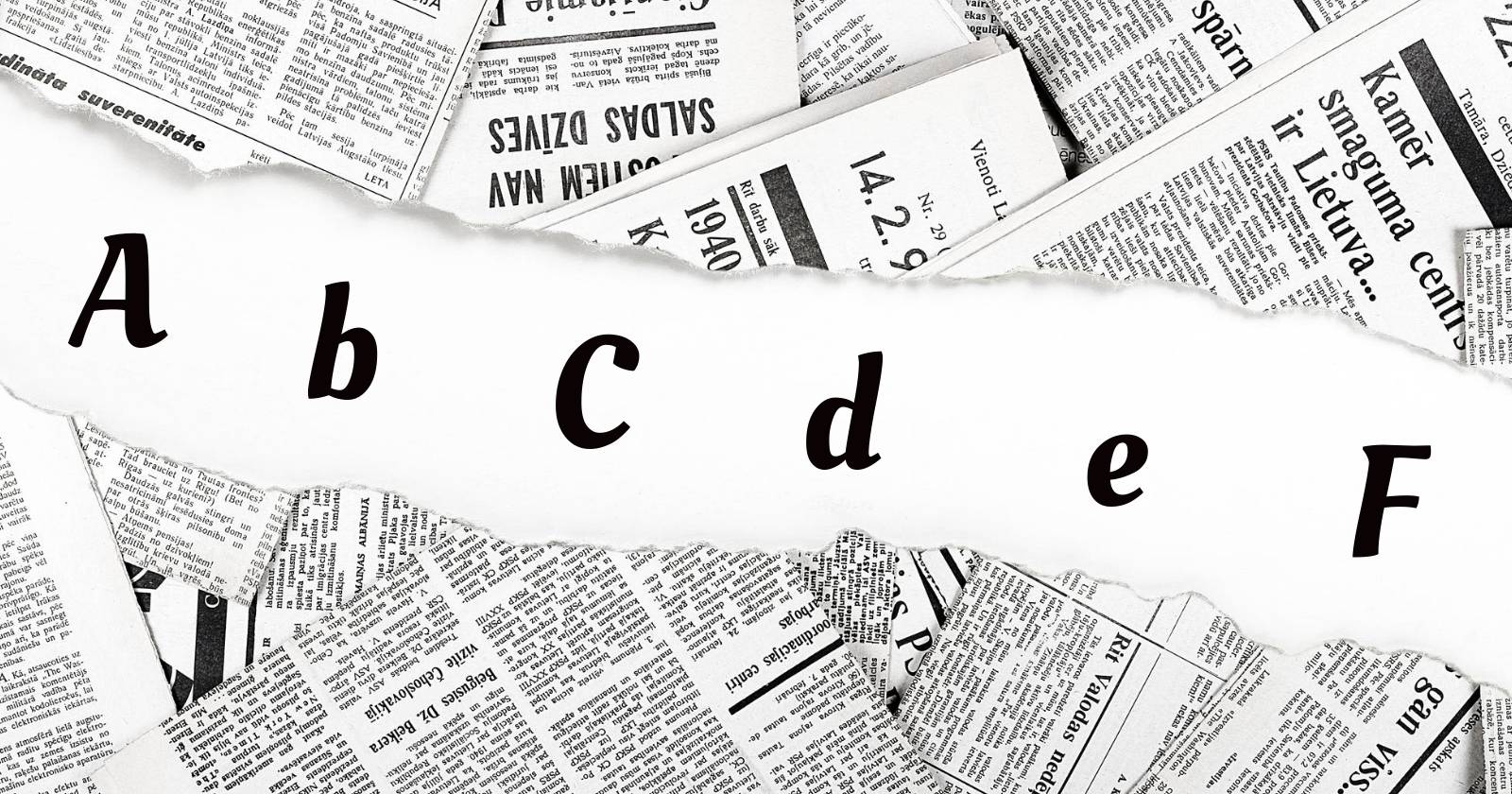 Иллюстрация вариантов регистра в тексте