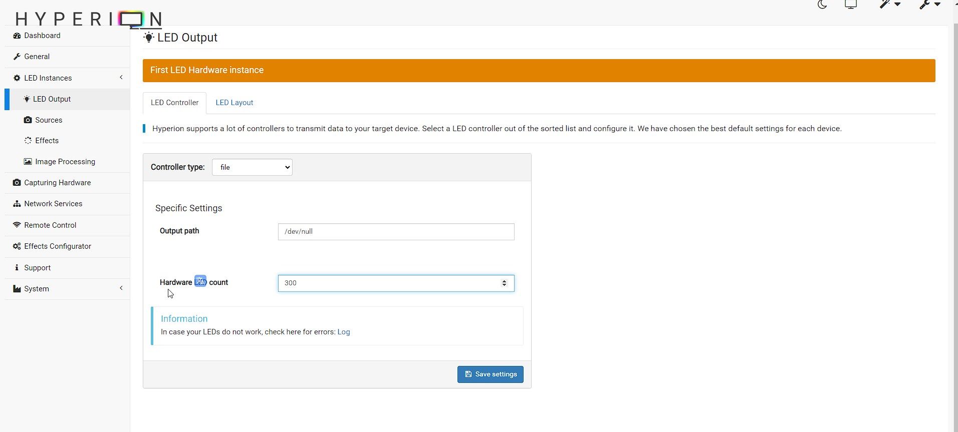 Ввод общего количества LED в полосе