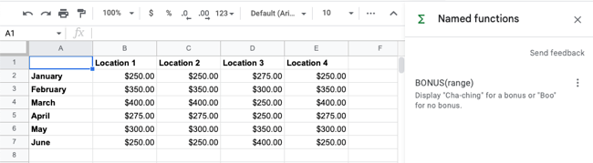 Function imported and shown in the sidebar