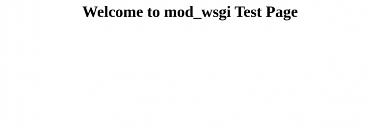 Скриншот: тестовая страница mod_wsgi в браузере