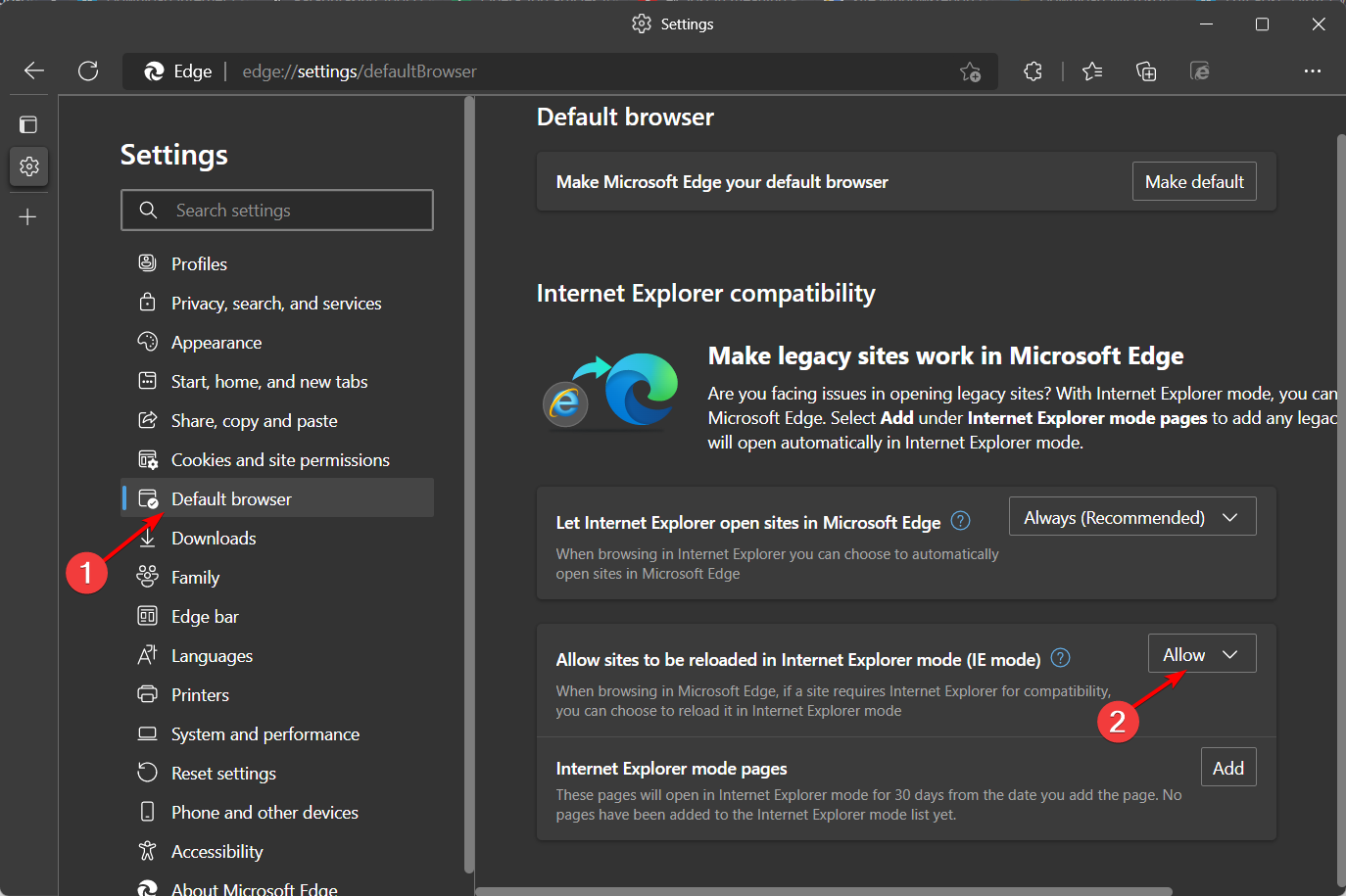 allow-IE an add on for this website failed to run