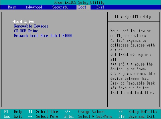 Фото: настройки BIOS с разделом Boot