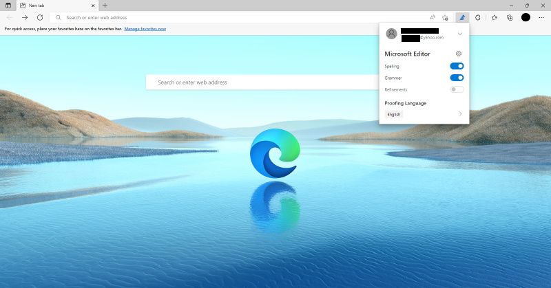 Настройки Microsoft Editor