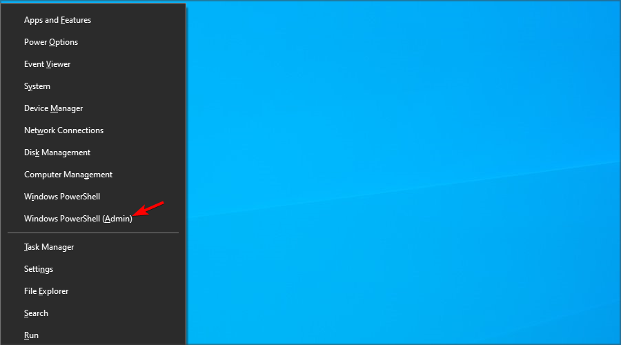 Windows PowerShell en mode administrateur
