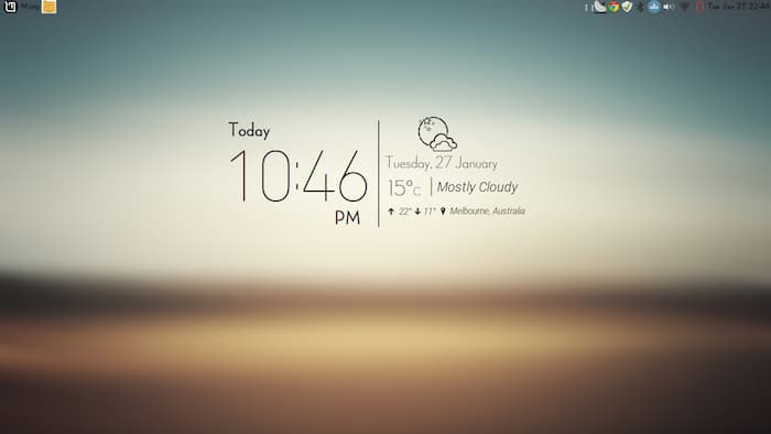 Flair Weather: Conky-виджет на рабочем столе