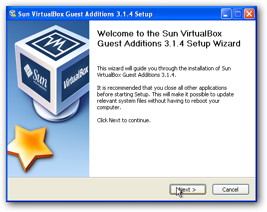 Установка Guest Additions в Windows XP