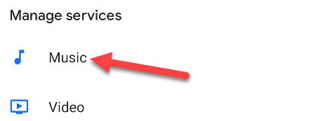 Экран приложения: раздел Музыка