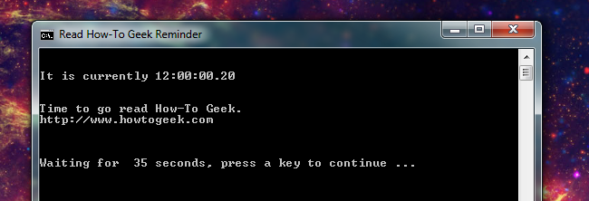 Всплывающие напоминания в Windows без ПО