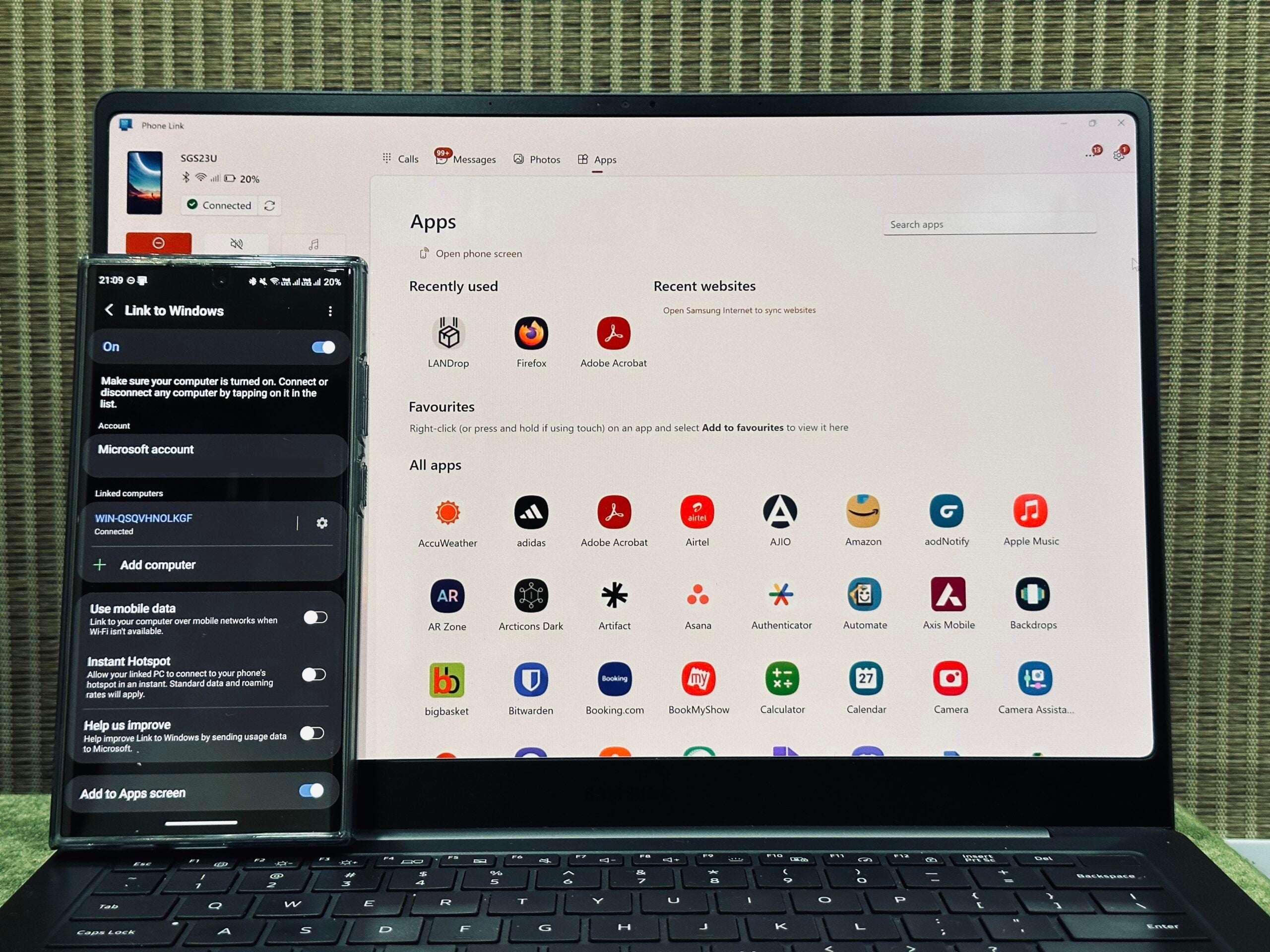 Синхронизировать Android и Windows через Phone Link