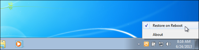Иконка Reboot Restore Rx в области уведомлений
