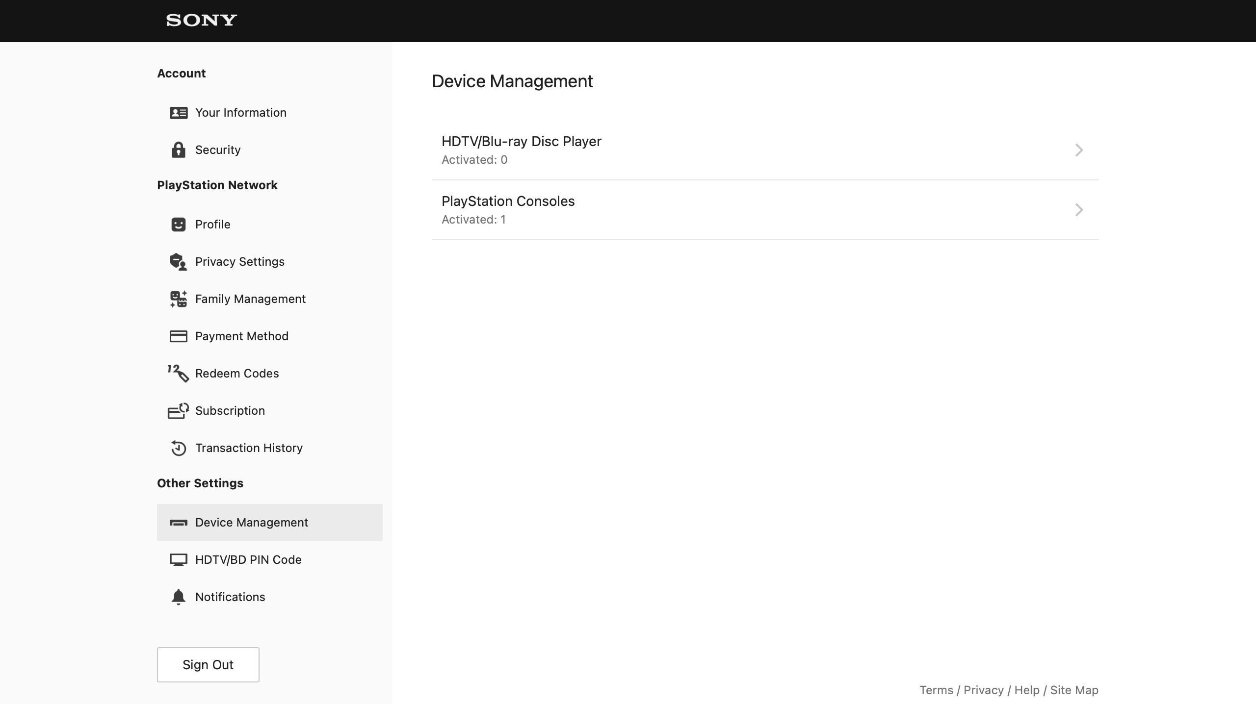 Управление устройствами в аккаунте PSN — список консольных устройств
