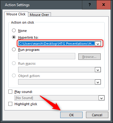 Check and insert link