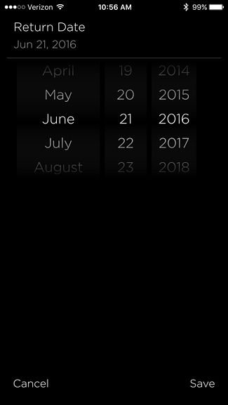 Подтверждение даты возвращения