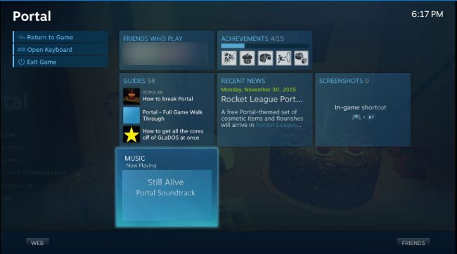 Блок «Now Playing» в оверлее — управление треком во время игры