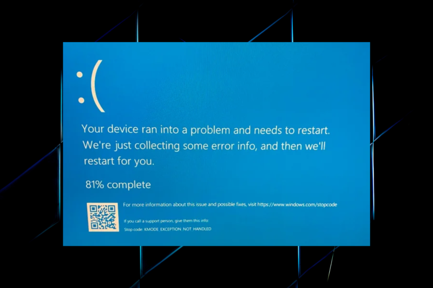 Kmode Exception Not Handled — исправить BSOD в Windows 10