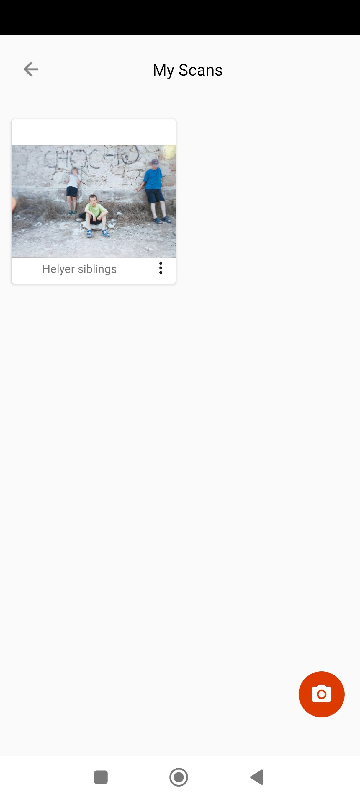 Microsoft Lens: галерея отсканированных файлов