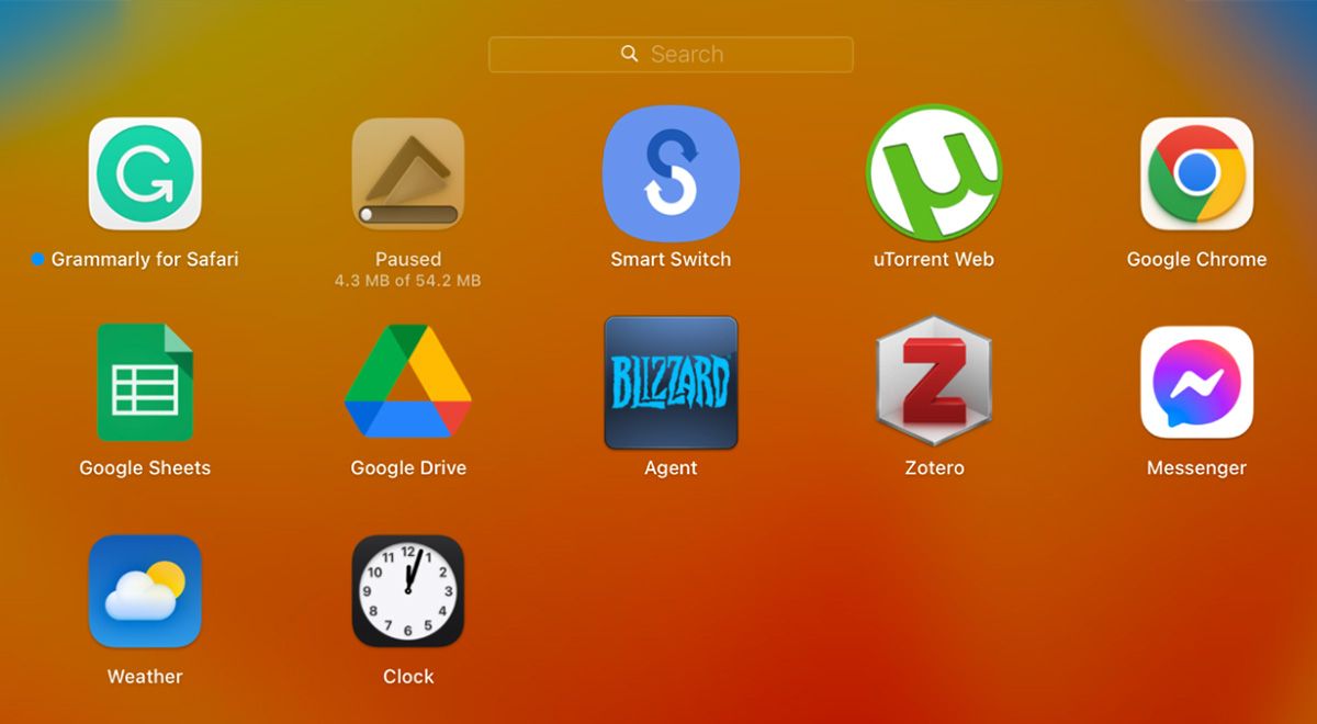 Приостановленные обновления в Launchpad с индикатором прогресса
