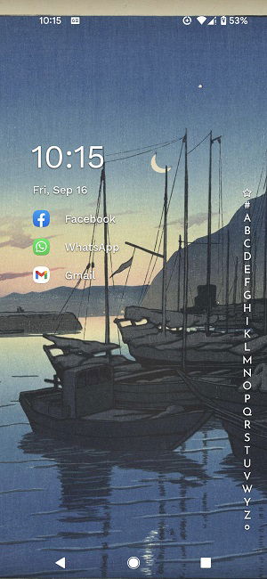 Общий вид рабочего стола в Niagara Launcher