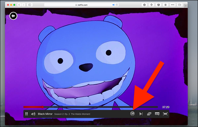 Кнопка картинка в картинке для Netflix, добавленная расширением PiedPíPer