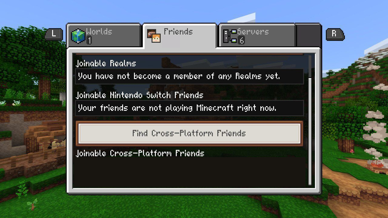 Поиск кроссплатформенных друзей в Minecraft