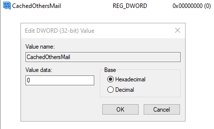CachedOthersMail Wert ändern