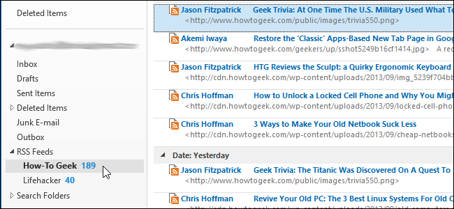 Отключить автообновление RSS в Outlook 2013