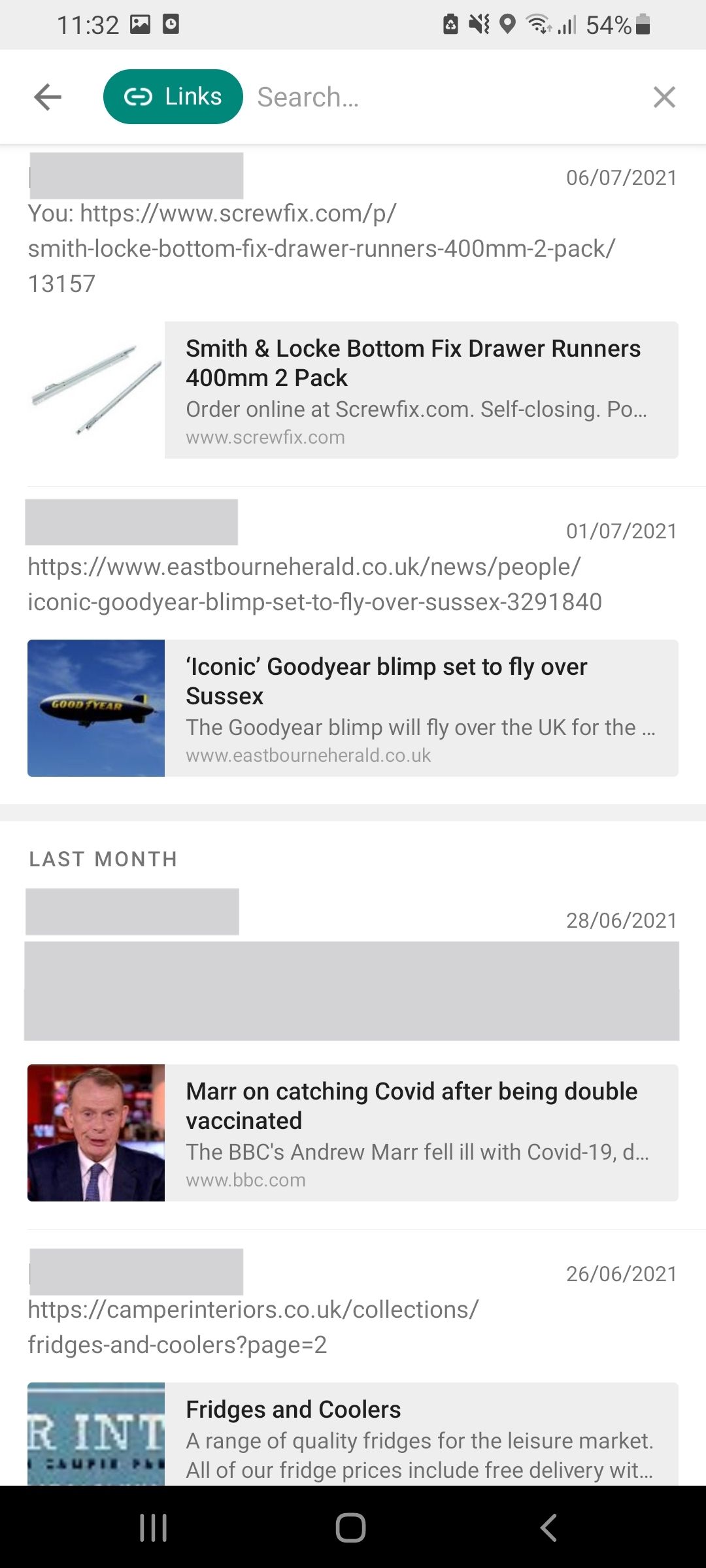 фильтрация ссылок в расширенном поиске