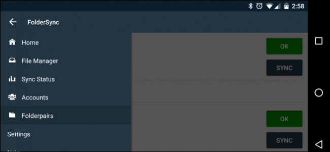Синхронизировать Android и ПК с FolderSync