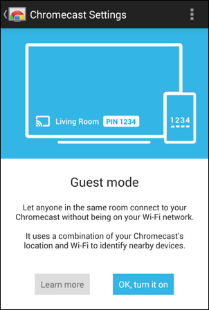 Переключатель гостевого режима в настройках устройства
