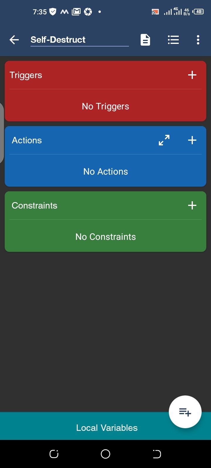 Добавление макроса в MacroDroid