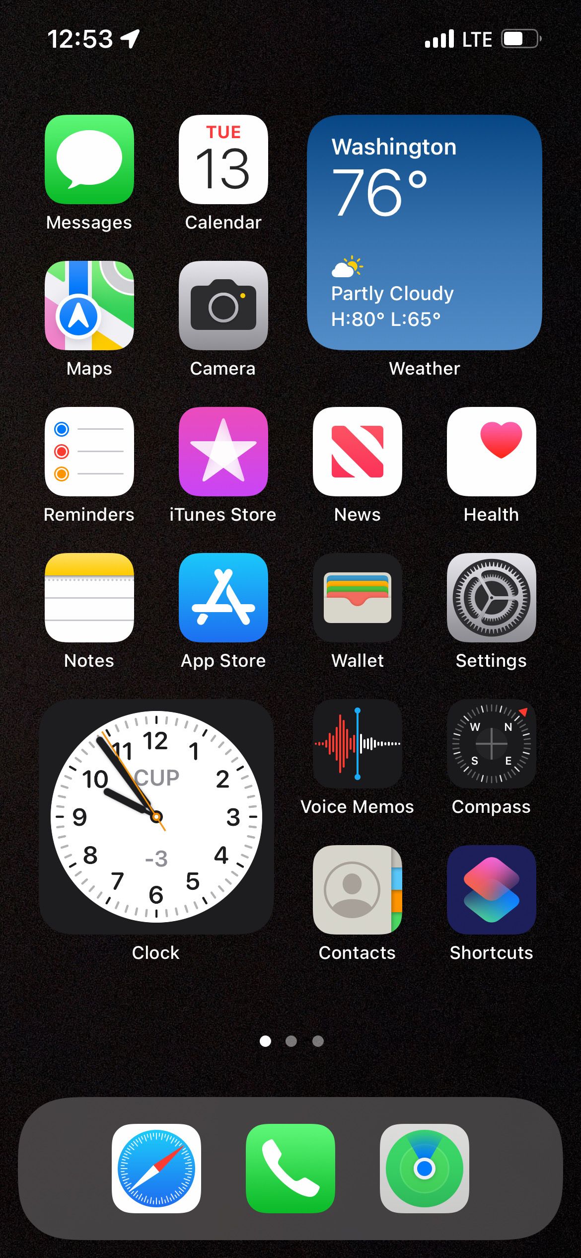 iPhone домашний экран