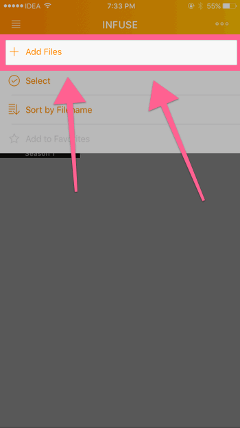 Infuse: варианты добавления файлов — серверы, iTunes, локальная загрузка