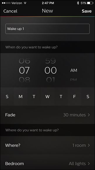 Создание расписания Wake up