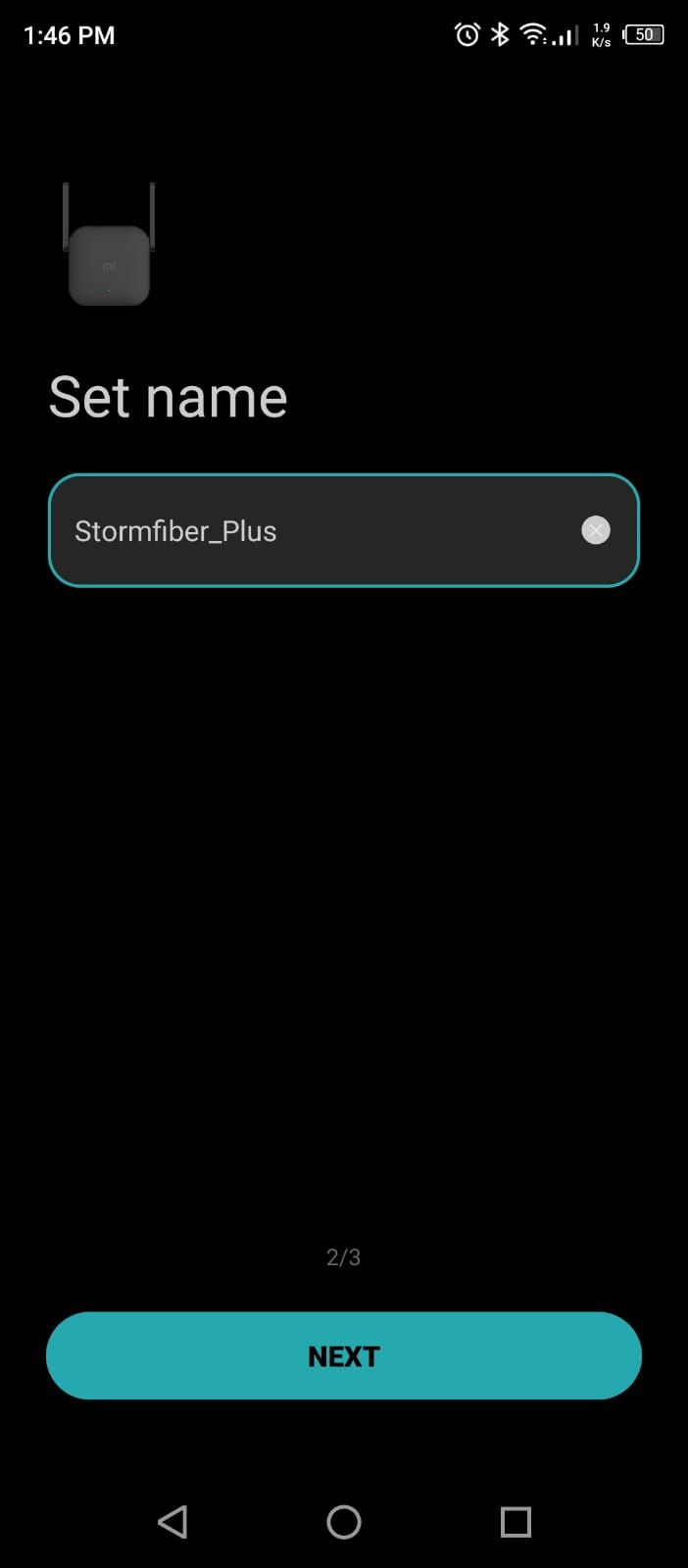 Set Name Option During the Set Up