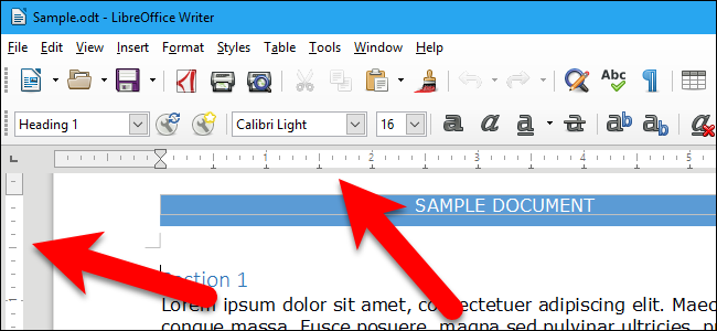 Линейки в LibreOffice Writer: включить и скрыть