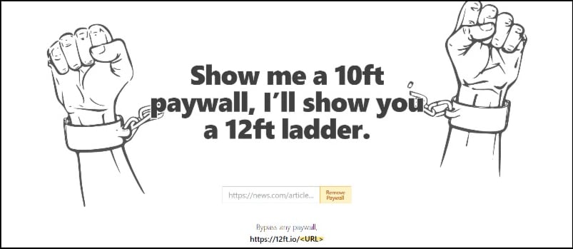 Скриншот сайта 12ft Ladder