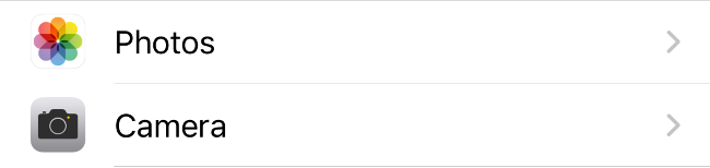Экран настроек iPhone — раздел Камера