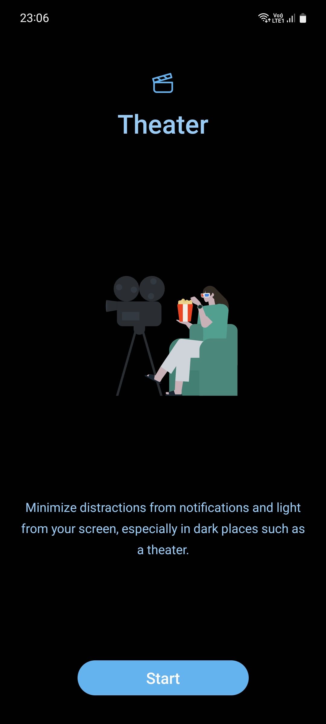 Настройка режима Кинотеатр в Modes