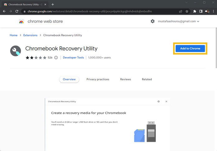 Google Chorme Recovery Utility Install