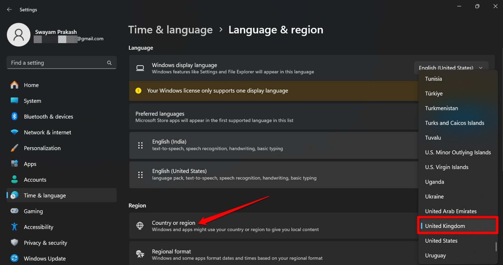 Изменение региона Windows 11 для доступа к Cocreator