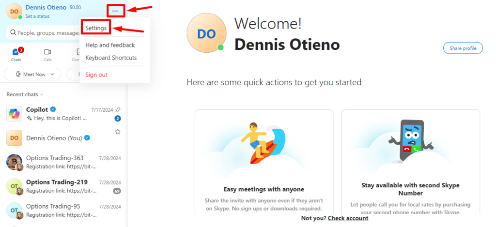 Как отменить подписку Skype