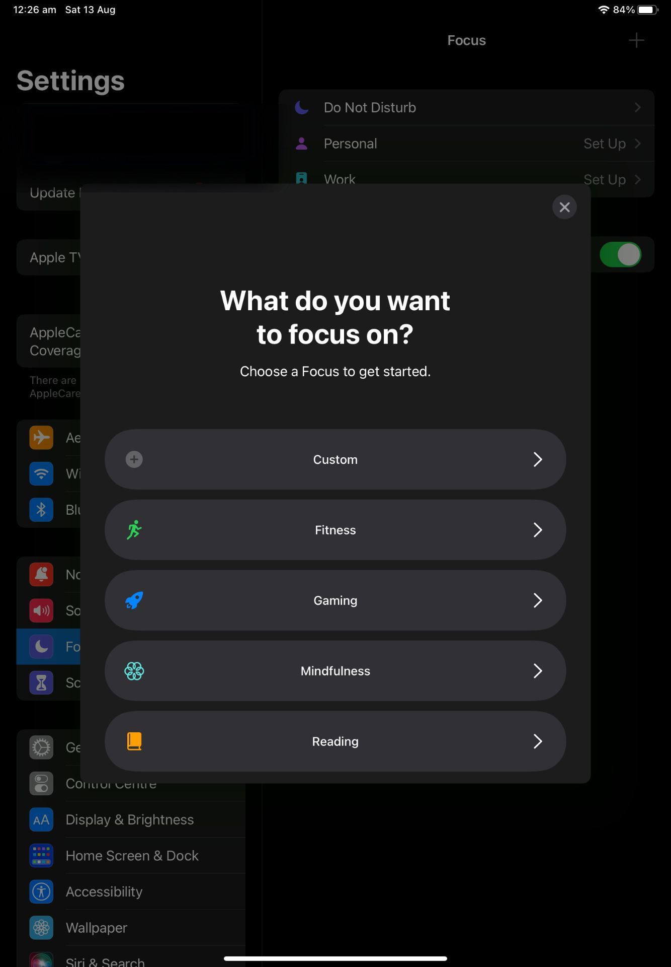 Список режимов Фокус на iPhone, включая Игры