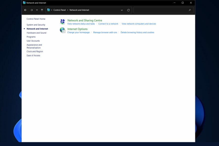 Включить обнаружение сети в Windows 11