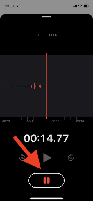 Список записанных заметок в приложении 'Голосовые заметки'