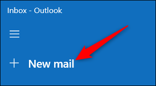 Кнопка New Mail в окне приложения Mail