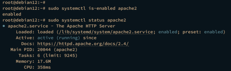Проверка apache2