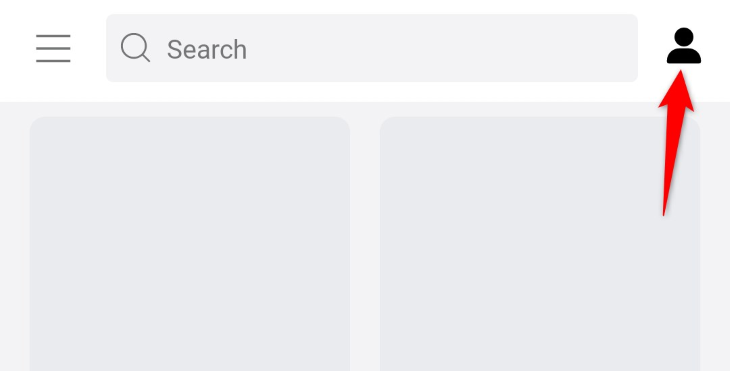 Нажмите на иконку профиля в правом верхнем углу приложения
